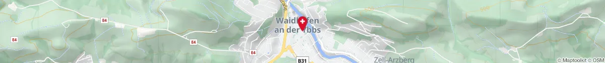 Kartendarstellung des Standorts für Alte Stadtapotheke Zum Einhorn in 3340 Waidhofen an der Ybbs